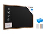 Lavagna Nera Da Gesso In Cornice Di Legno 150X100 Cm