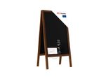 Lavagna Per Gesso Con Cavalletto Bifacciale 100X50 Cm Resistente All'acqua, Struttura In Legno, Scrivibile Con Gessetti E Pennarelli A Gesso, Per Bar Ristoranti Locali