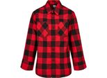 Urban Classics Boys - Camicia Di Flanella A Quadri Nero/Rosso - 146/152