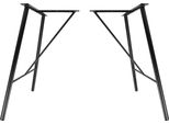 Natural Goods Berlin Filigree Struttura Per Tavolo, Guide Per Tavolo, Gambe Per Tavolo, Molto Robuste, Gambe Per Mobili, Metallo, Nero, 72 Cm, 2 Pezzi