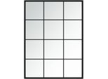 Vidaxl Specchio Da Parete Nero 80X60 Cm In Metallo