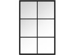 Vidaxl Specchio Da Parete Nero 60X40 Cm In Metallo