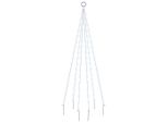 Albero Di Natale A Led Per Pennone Bianco Freddo 108 Led 180 Cm