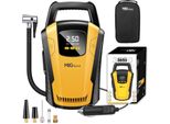 Mbg Line 3650 Compressore D'aria Per Auto Compressore Da 12 V Con Display Lcd A Led Spegnimento Automatico Pompaggio Rapido 35 L/Min Torcia Integrata Adattatore Per Borse