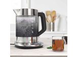 Bollitore Arendo 1,5 L, 2200 W, Vetro In Acciaio Inox, Con Stazione Base E Impostazione Della Temperatura 70°C - 100°C