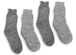 4 Paia Di Calzini Di Lana Boru Grigio - Taglia 39-42
