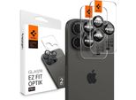 Spigen Iphone 17 Pro/Pro Max Glas.Tr Ez Fit Optik Pro Pellicola Protettiva Per Obiettivo, Confezione Da 2 - Nero