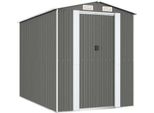 Vidaxl Capanno Per Attrezzi Grigio Chiaro 192X274X223 Cm Acciaio Zincato