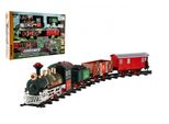 Treno + 3 Carrozze Con Binari 8 Pezzi Con Suono Con Luce