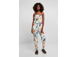 DáMský Overal Urban Classics Ladies Viscose Bandeau Jumpsuit Whitesandfruity - 4XL