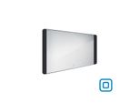 Specchio Da Bagno A Led Con Illuminazione Nimco Nero 120 X 65 Cm Con Sensore Zpc 42006V-90