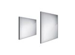 Specchio Da Bagno A Led Con Illuminazione Nimco 80 X 70 Cm In Cornice Nera IP44 Zpc 13003-90