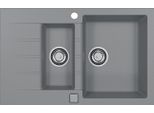 Alveus Cadit - Lavello In Granito 790X500 Mm, Con Comando Di Scarico, Cemento 1131360