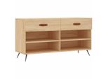 Vidaxl Panca Per Scarpe In Rovere Sonoma 102X35X55 Cm Materiale A Base Di Legno