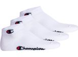 Champion Calzini Unisex, Confezione Da 3 - Calzini A Quarti, Basic, Logo Bianco Eu 43-46
