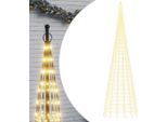 Vidaxl Albero Di Natale A Led Per Pennone 3000 Led Bianco Caldo 800 Cm