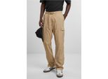 Urban Classics - Pantaloni Cargo In Nylon A Gamba Dritta Beige - L