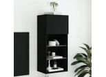 Mobile Tv Con Luci Led Nero 40,5X30X90 Cm