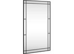 Vidaxl Specchio Da Parete Nero 60X100 Cm Rettangolare In Ferro