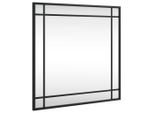Vidaxl Specchio Da Parete Nero 50X50 Cm Quadrato In Ferro