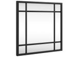 Vidaxl Specchio Da Parete Nero 30X30 Cm Quadrato In Ferro