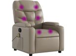 Vidaxl Sedia Per Massaggi Cappuccino-Marrone In Pelle Finta
