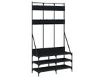 Vidaxl Appendiabiti Con Scarpiera Nero 100X40X184 Cm