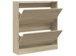 Vidaxl Scarpiera Rovere Sonoma 80X21X87,5 Cm Materiale A Base Di Legno