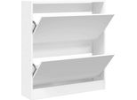Vidaxl Scarpiera Bianca 80X21X87,5 Cm Materiale A Base Di Legno