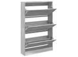 Vidaxl Scarpiera Grigio Sonoma 80X21X125,5 Cm Materiale A Base Di Legno