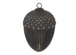 Guaina Natalizia Clayre & Eef Ø 15X21 Cm In Vetro Nero