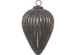 Guaina Natalizia Clayre & Eef Ø 10X13 Cm In Vetro Nero