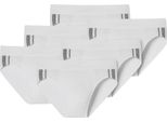 Slip Uomo Schiesser 6 Pezzi - Slip Rio 95/5, Cotone Elasticizzato, Strisce Laterali Bianco 3XL