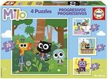 Educa - Set Di 4 Puzzle Progressivi Per Bambini Da 12 A 25 Pezzi - Milo. Dimensioni: 16 X 16 Cm. Da 3 Anni (19543) Educa