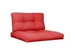 Vidaxl Cuscino Per Pallet 2 Pezzi. Tessuto Rosso
