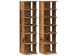 Vidaxl Scarpiere 2 Pz. Aspetto Legno Recuperato 28X27X102 Cm Materiale A Base Di Legno
