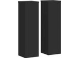 Vidaxl Supporto Per Piante 2 Pezzi Nero 17X17X60 Cm Materiale A Base Di Legno