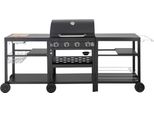 Barbecue A Gas Per Cucina Esterna - 12 Kw - 4 Bruciatori - Nero