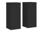 Vidaxl Supporto Per Piante 2 Pezzi Nero 30X30X70 Cm Materiale A Base Di Legno