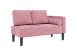 Vidaxl Chaise Longue Con Cuscino In Velluto Rosa