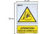 Cartello Di Attenzione Per Carrelli Elevatori 30X21 Cm.