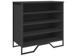 Vidaxl Portascarpe Nero 80X38X78 Cm Materiale A Base Di Legno