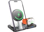 Caricabatterie Wireless Eol Hoco 3In1 15W Compatibile Con Apple Watch CQ11 Nero