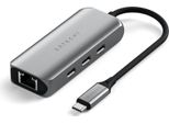 Satechi, Hub USB-C 4-In-1 Con Ethernet Da 2,5 Gbit Alluminio, Grigio