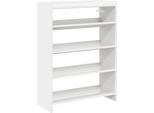 Vidaxl Portascarpe Bianco 60X25X81 Cm Materiale A Base Di Legno