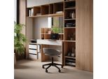 Vicco Scrivania Anja, 139.8 X 40 Cm Con Cassetti, Bianco/Sonoma