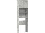 Vidaxl Armadio Per Lavatrice Grigio Cemento 64X24X190 Cm Materiale A Base Di Legno