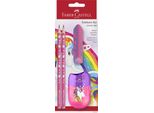 Faber-Castell 111518 FABER-CASTELL Set Di Scrittura Unicorno, Rosa, 4 Pezzi