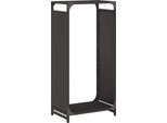 Vidaxl Porta Legna Nero 44X28X90 Cm Acciaio Laminato A Freddo