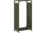 Vidaxl Porta Legna Verde Oliva 44X28X90 Cm Acciaio Laminato A Freddo